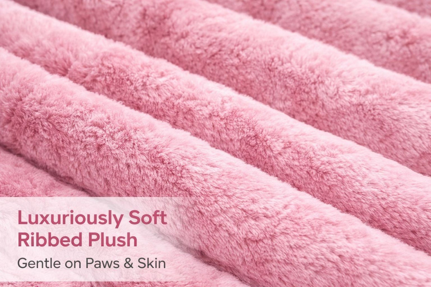 Luxuriously Soft Square Cord Pet Cushion Waterproof Non Slip Ribbed Plush Sofa