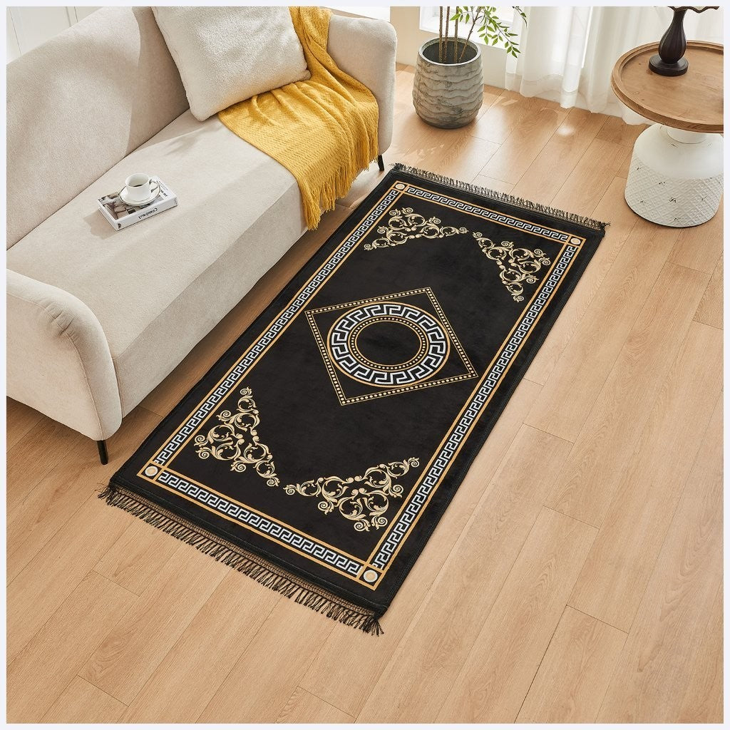 Greek Long Hallway Runner Rug Non Slip Bedroom Carpet Washable Kitchen Floor Mat