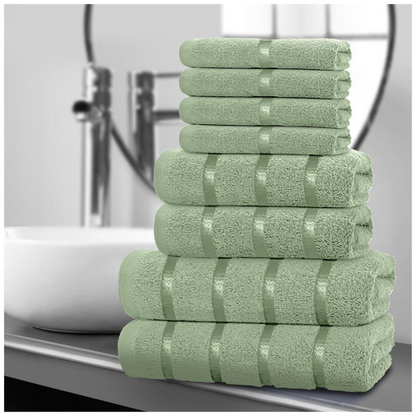 LUXURY 100% EGYPTIAN COTTON TOWEL 8 Piece Bale Set Face Hand Bath Boston Towels