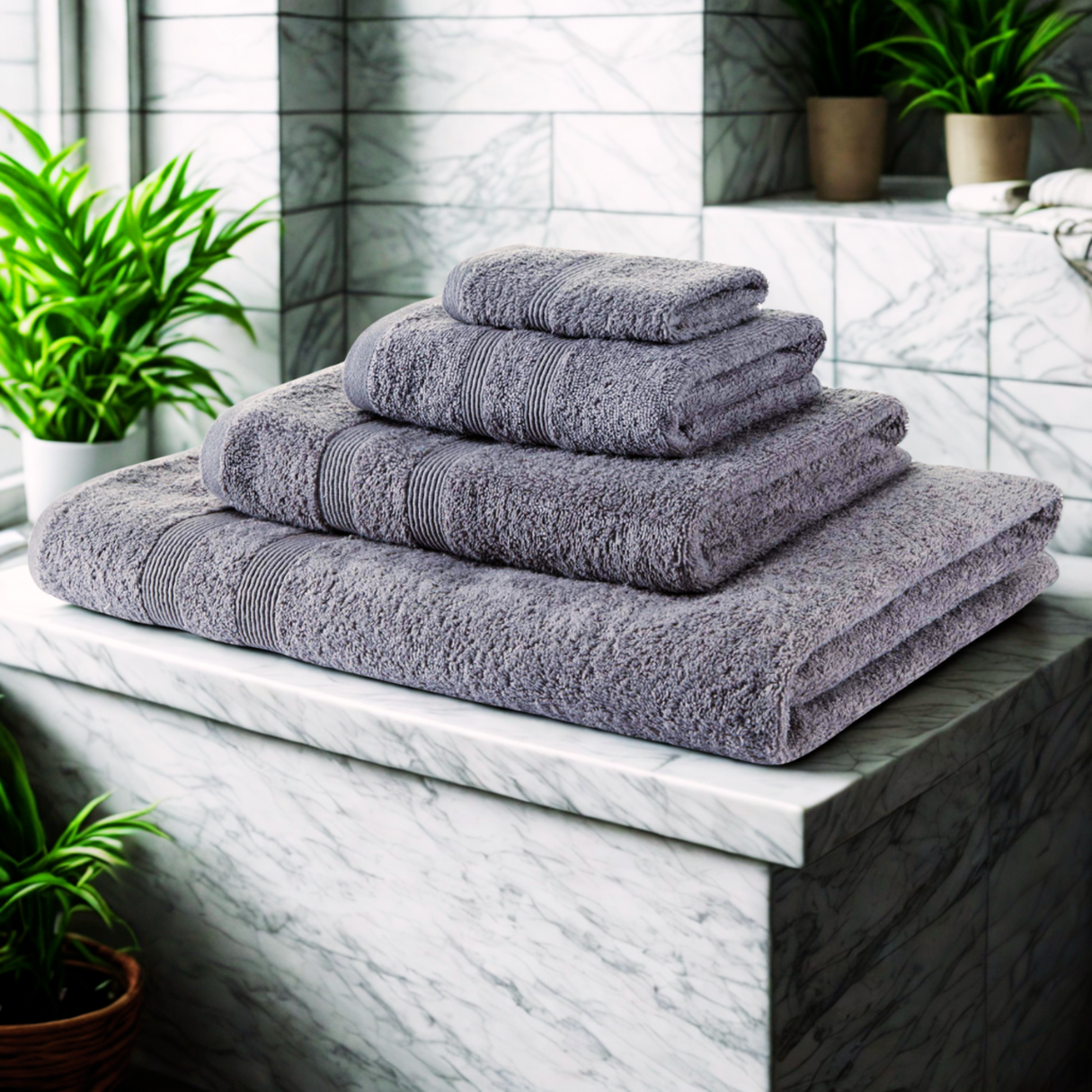 4Pcs Bale Egyptian Cotton Super soft 500 GSM Face Towels Hand Bath Towel Bath Sheet