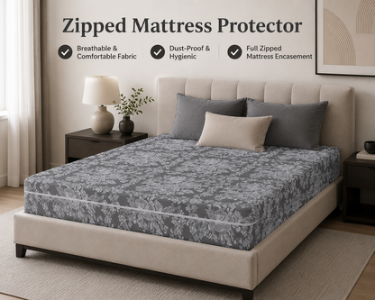 ZIPPED MATTRESS COVER PROTECTOR ANTI BUG ZIP COVER FULLY ENCASES SIN DOUBLE KING