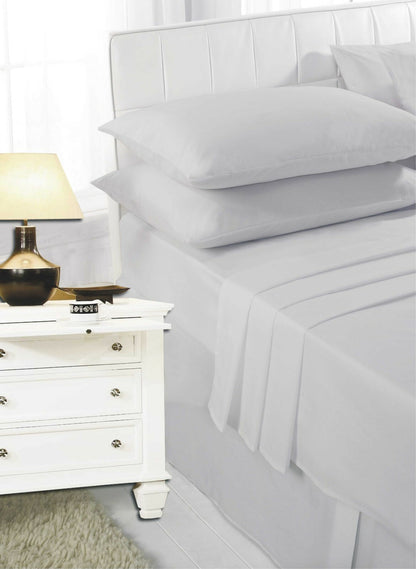 Extra Deep 40cm Fitted Sheets Polycotton Percale Non Iron Plain Colours Uk Size