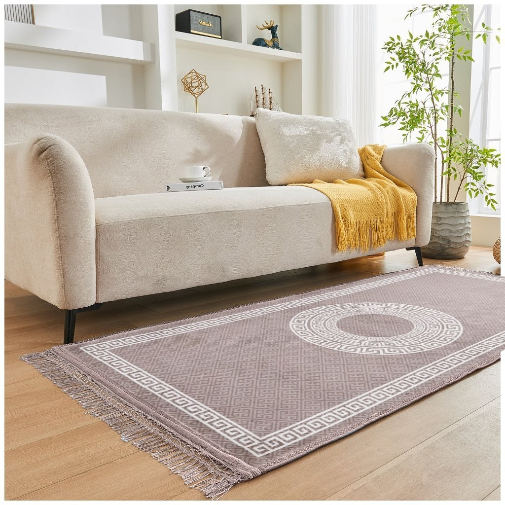 Greek Long Hallway Runner Rug Non Slip Bedroom Carpet Washable Kitchen Floor Mat
