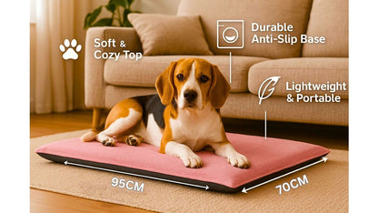 Large Dog Cat Pet Mat Bed 70x95cm Non-Slip Washable Fleece Puppy Travel Pad Soft