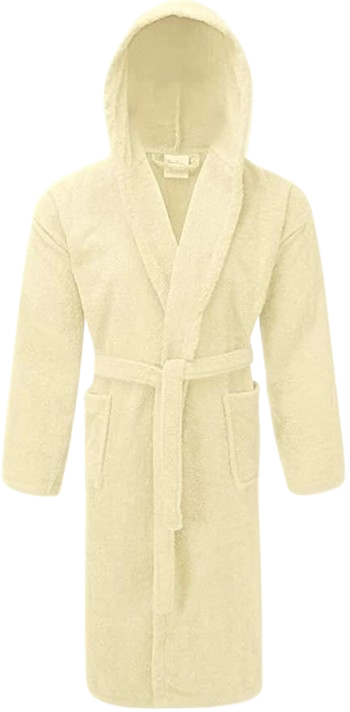 Cotton Hooded Thick Bathrobe Towelling Mens & Ladies Bath Robe Dressing Gown