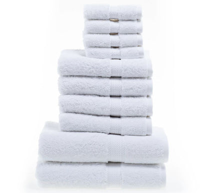 10pcs Bale Set Face Hand Bath Towels 100% Egyptian Cotton Bathroom Towel Sets