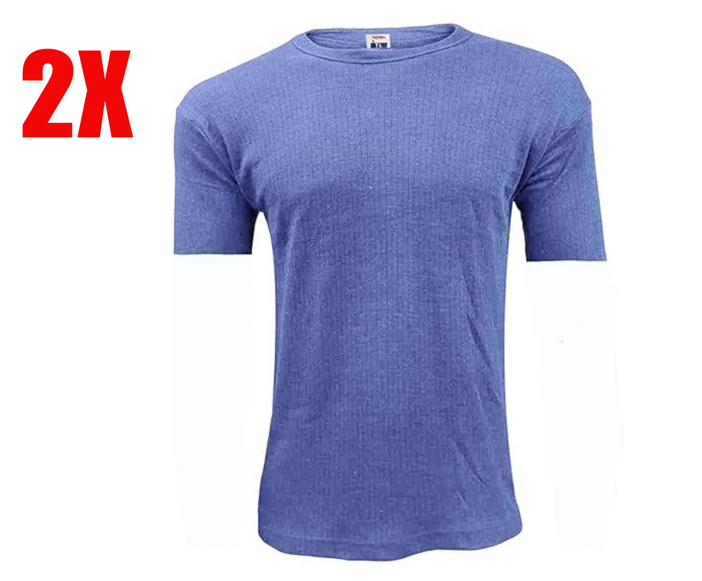 2pcs Thermal Half Sleeve T-Shirt Vest Winter Underwear Warm Plain Top Base Layer