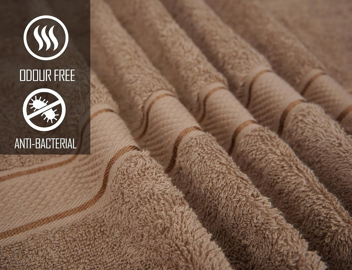 Cotton towel shown after machine washing with soft finish