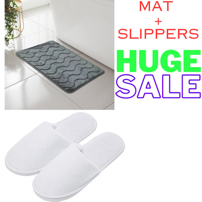 WAVE GREEK STYLE BATH MAT PEDESTAL SET NON SLIP TOILET BATHROOM RUGS 1 PIECE