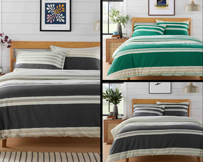 Miami Stripes Duvet Set Pillowcase Printed Bed Cover Single Double King Beddings