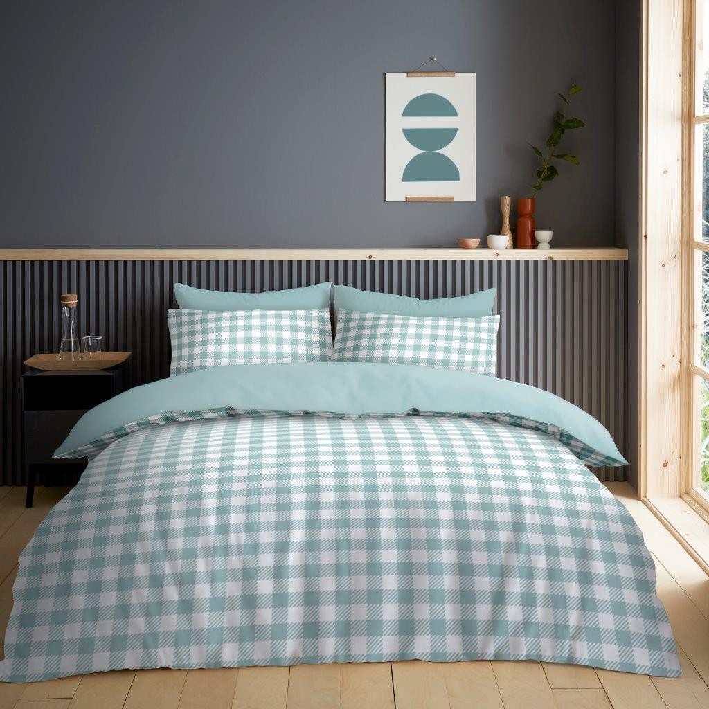 Reversible Microfibe Duvet Cover Quilt Cover Single Double King Size Bedding Set