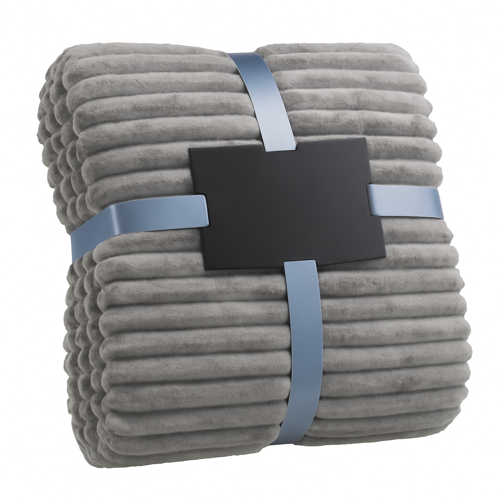 Ribbed Throws Fleece Blanket Chunky Cord Faux Fur Large Size Sofa Bed Corded