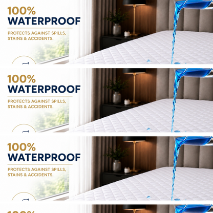 Quilted Mattress Protector 30/40CM WATERPROOF Anti-allergic Fitted Cover