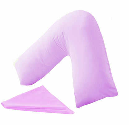 V Shaped Pillow and Case Cover Orthopedic V-Neck Nursing Pregnancy Baby Support
