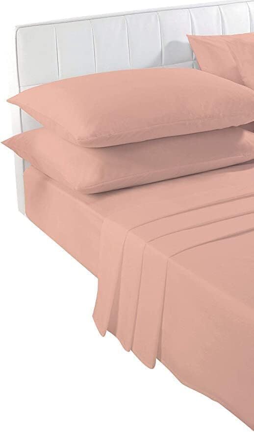 Pair of Plain Dyed 100% PolyCotton Pillow Cases Soft Touch Cosy Pillow Cases