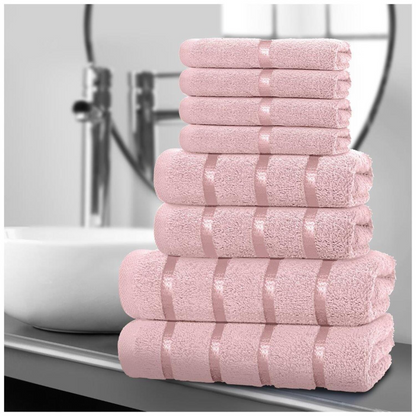 LUXURY 100% EGYPTIAN COTTON TOWEL 8 Piece Bale Set Face Hand Bath Boston Towels