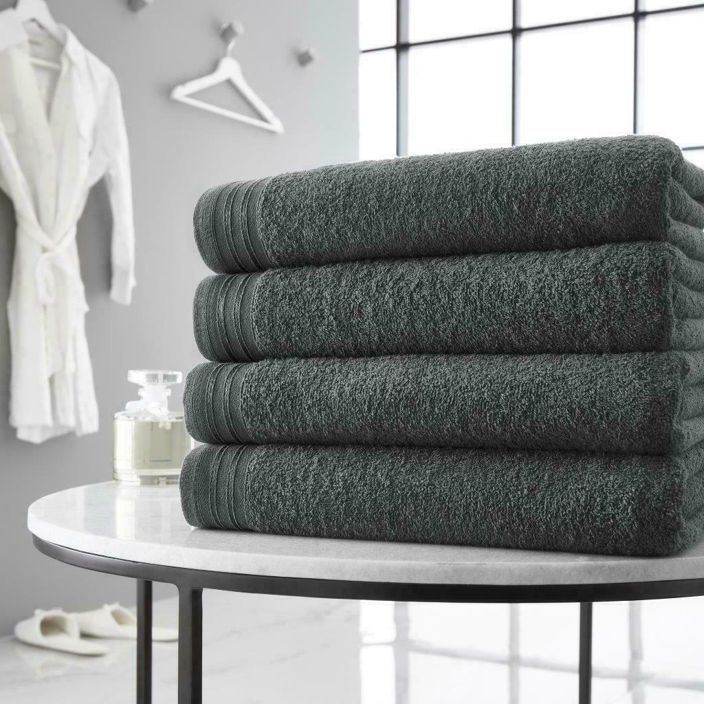 4pc Towel Bale Set Luxury Egyptian Combed Cotton Bath Hand Face Bathroom Towels