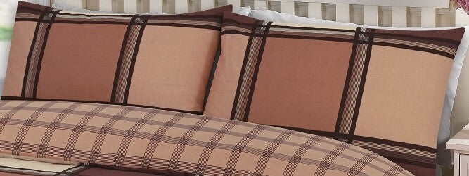 LOGAN Tartan Check DUVET COVER & Pillowcases Reversible Quilt Cover Bedding sets