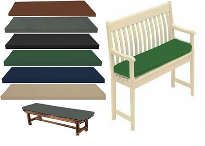 Outdoor 2/3/4 Seater Bench Pad Waterproof Fabric Garden Furniture Seat Cushions
