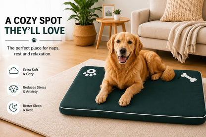 Dog Mattress Bed Cat Bed Mat Waterproof For Cage Crate Pad Zipped Washable Cover