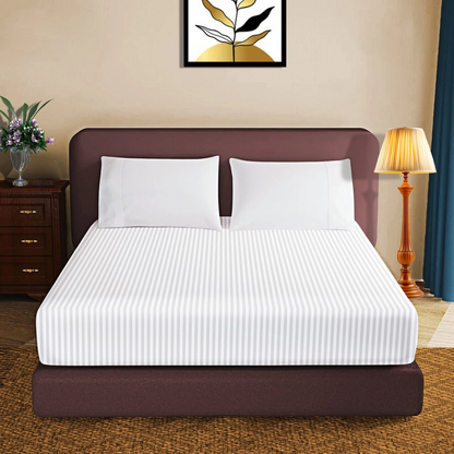 100% Egyptian Pcotton Fitted Sheet 30Cm Extra Deep 300tc Bedsheets Single Double