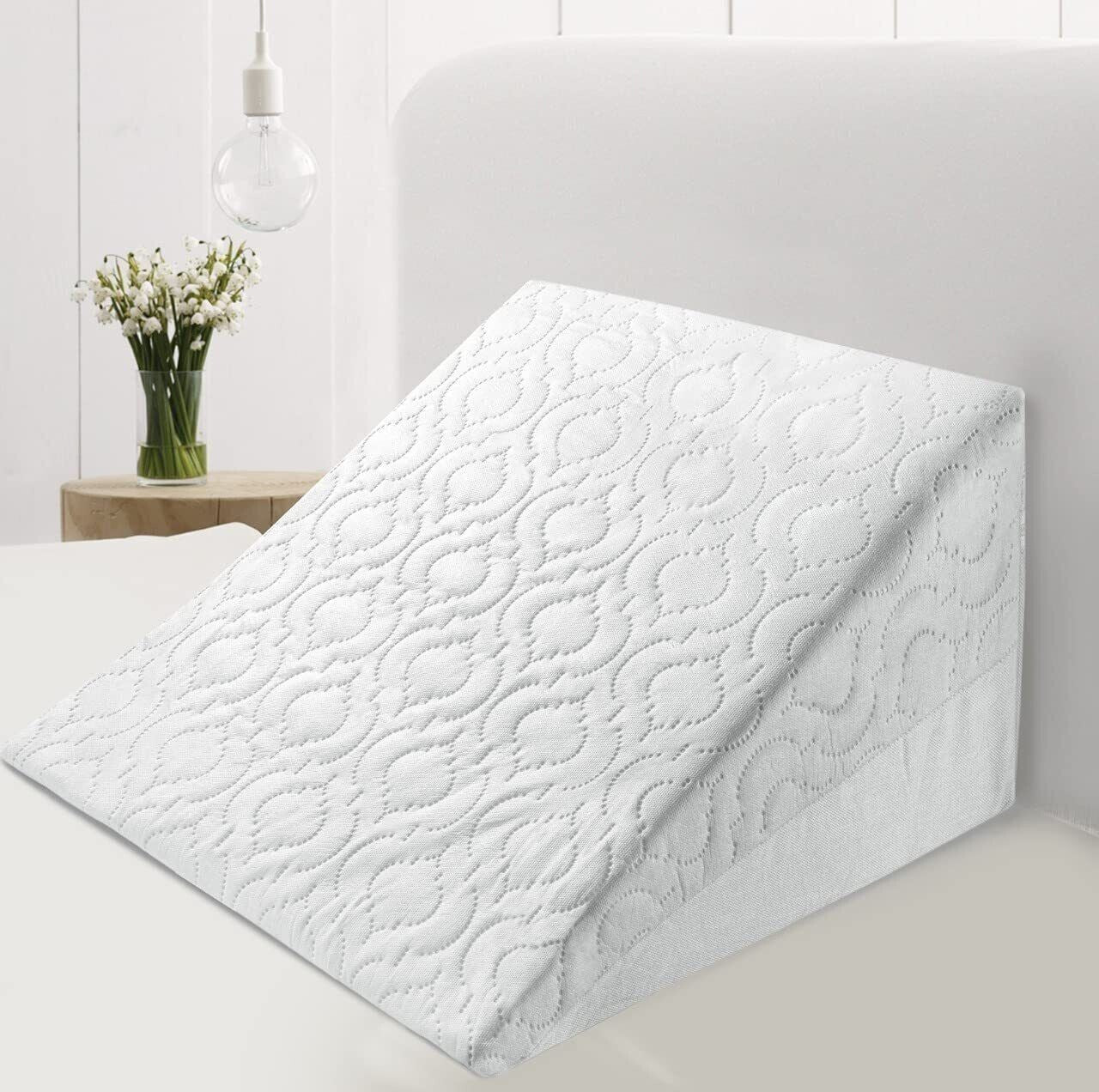Bed Wedge Pillow Acid Reflux 11 Degree Memory Foam X-Large Bed Big Raised Pillow