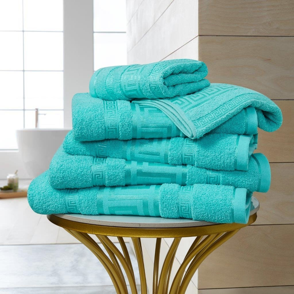 Regent Greek Cotton Towels Set – Hotel Quality Soft Absorbent Bath Towels