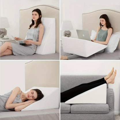 XLarge Acid Reflux Flex Foam Support BedWedge Pillow Quilted Removable Zip Cover