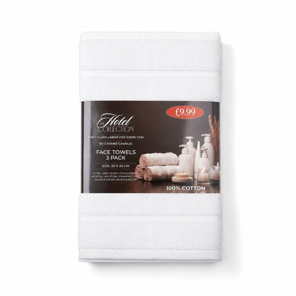 Reinforced hem detail on luxury hotel cotton towel