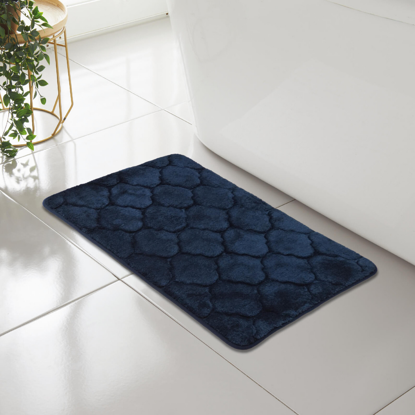 SHELL GREEK STYLE BATH MAT PEDESTAL SET NON SLIP TOILET BATHROOM RUGS 1 PIECE