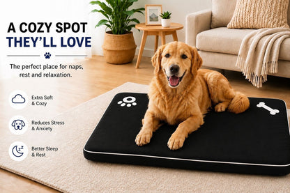 Dog Mattress Bed Cat Bed Mat Waterproof For Cage Crate Pad Zipped Washable Cover