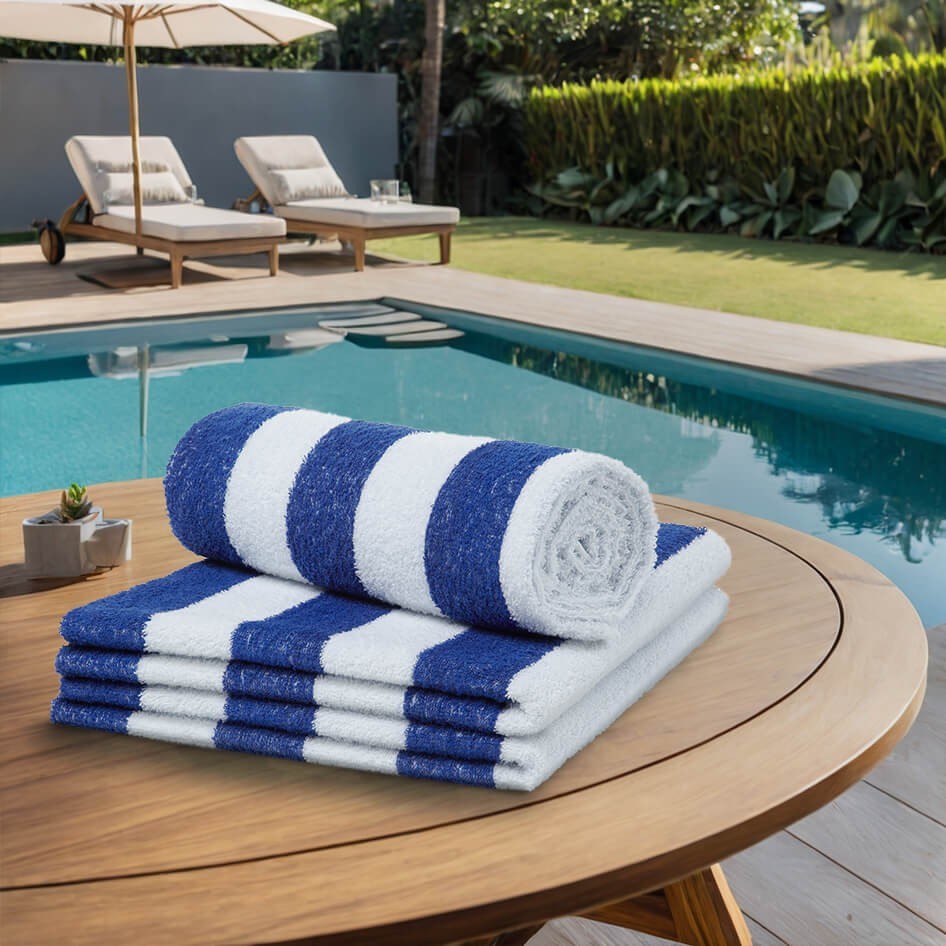 Large Beach and Pool Towel 100% Cotton Velour | Chlorine Resistant | 70×150cm