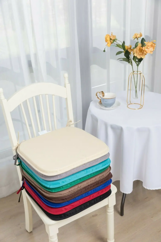 Chair Cushions Thick Tie On indoor outdoor Removable Seat Pads Square 38x38cm