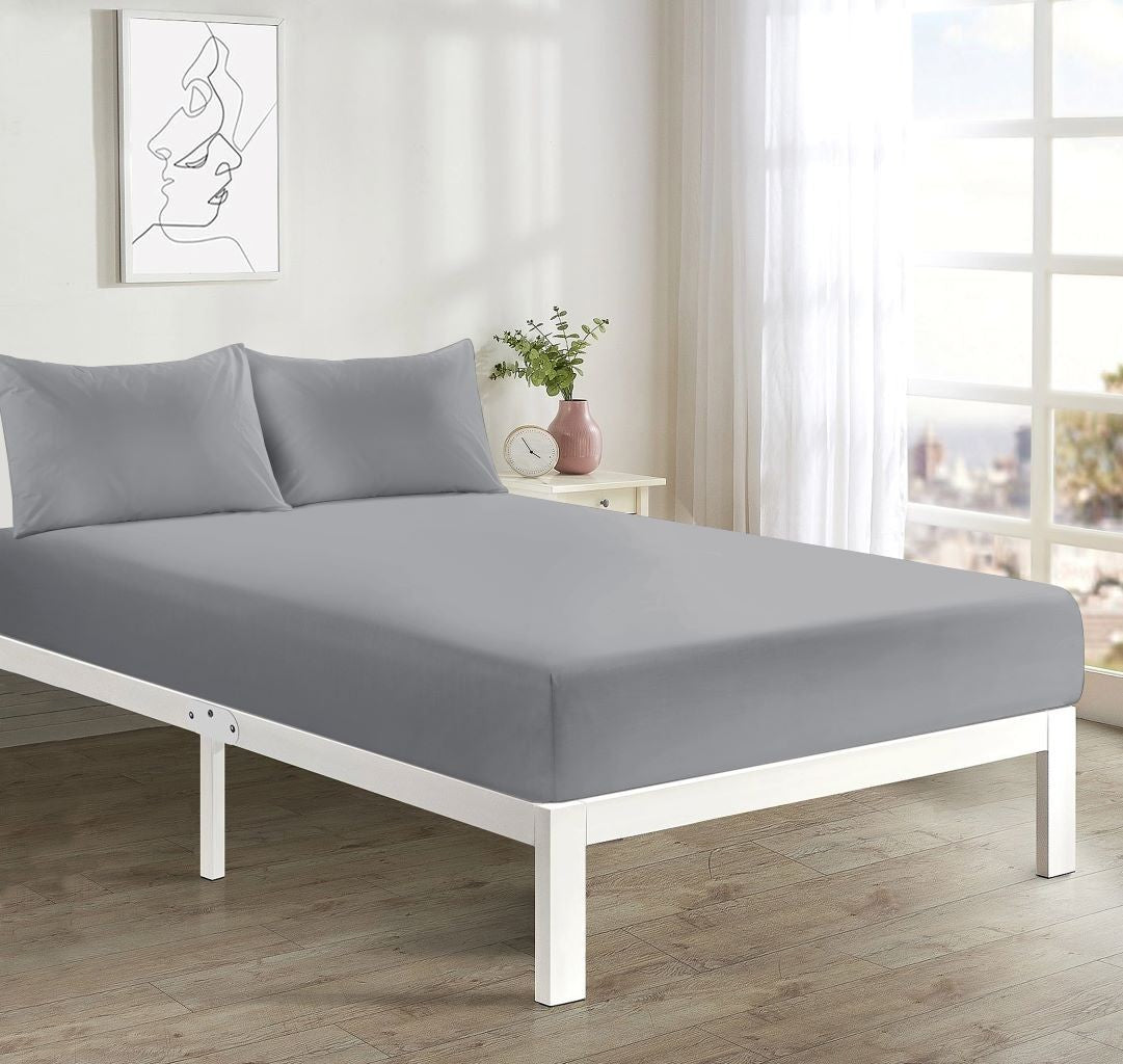 Microfibre Fitted Sheet 25cm Deep Soft, Wrinkle-Free Bed Sheet Single Double New