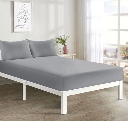 Microfibre Fitted Sheet 25cm Deep Soft, Wrinkle-Free Bed Sheet Single Double New