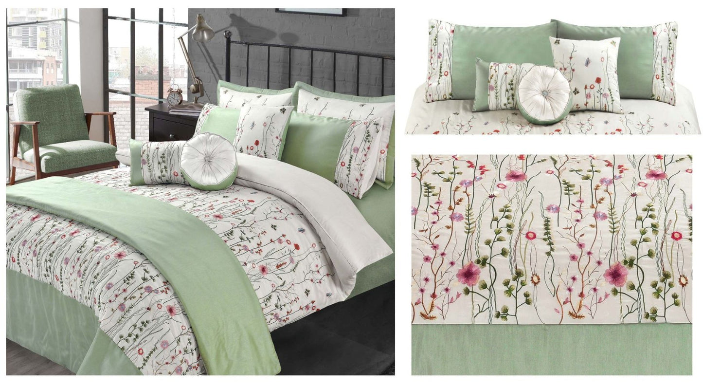 Arabella Embroidery Duvet Sets / Bed Throw Shams / Cushions / Cushion Cover