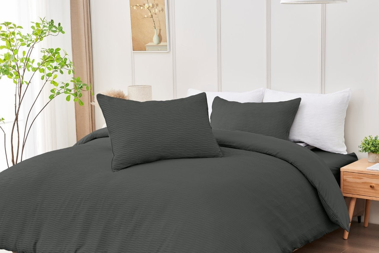 Luxury Seersucker Durham Duvet Quilt Cover & Pillowcase/s Bedding Set