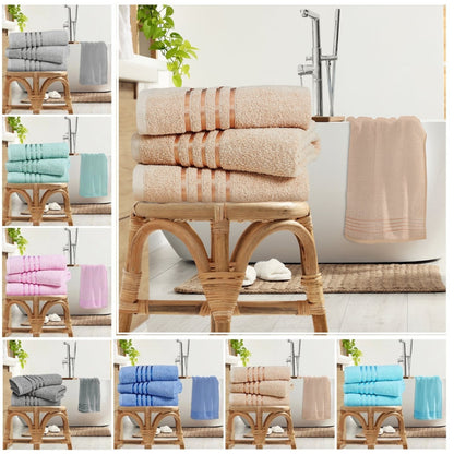 Luxury Hand Towel & Bath Sheet Super Soft 100% Cotton Quickly Dry Estrella Strip
