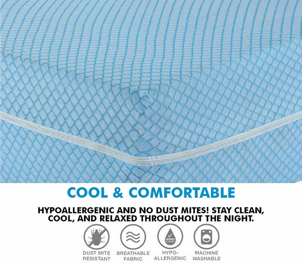 Zipped Mattress Cover Protector ANTI BED BUG Total Encasement Double & King Size