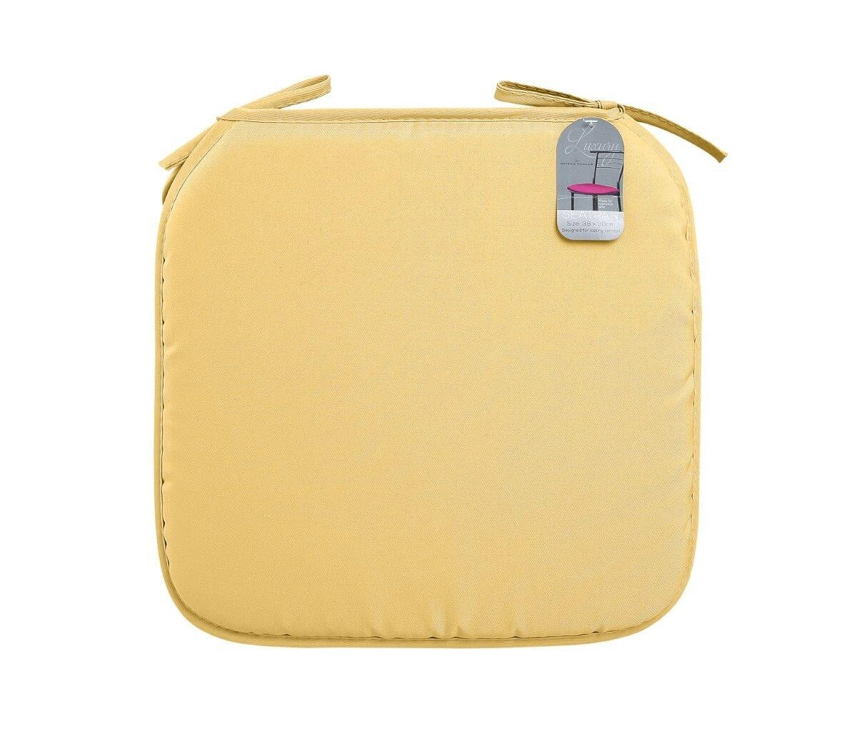 4PCS Chair Seat Pads Cushions with Ties Kitchen Dining Garden Patio 38x38cm