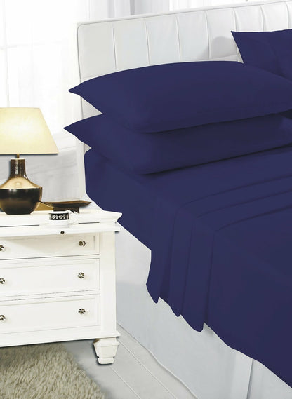 Extra Deep 40cm Fitted Sheets Polycotton Percale Non Iron Plain Colours Uk Size