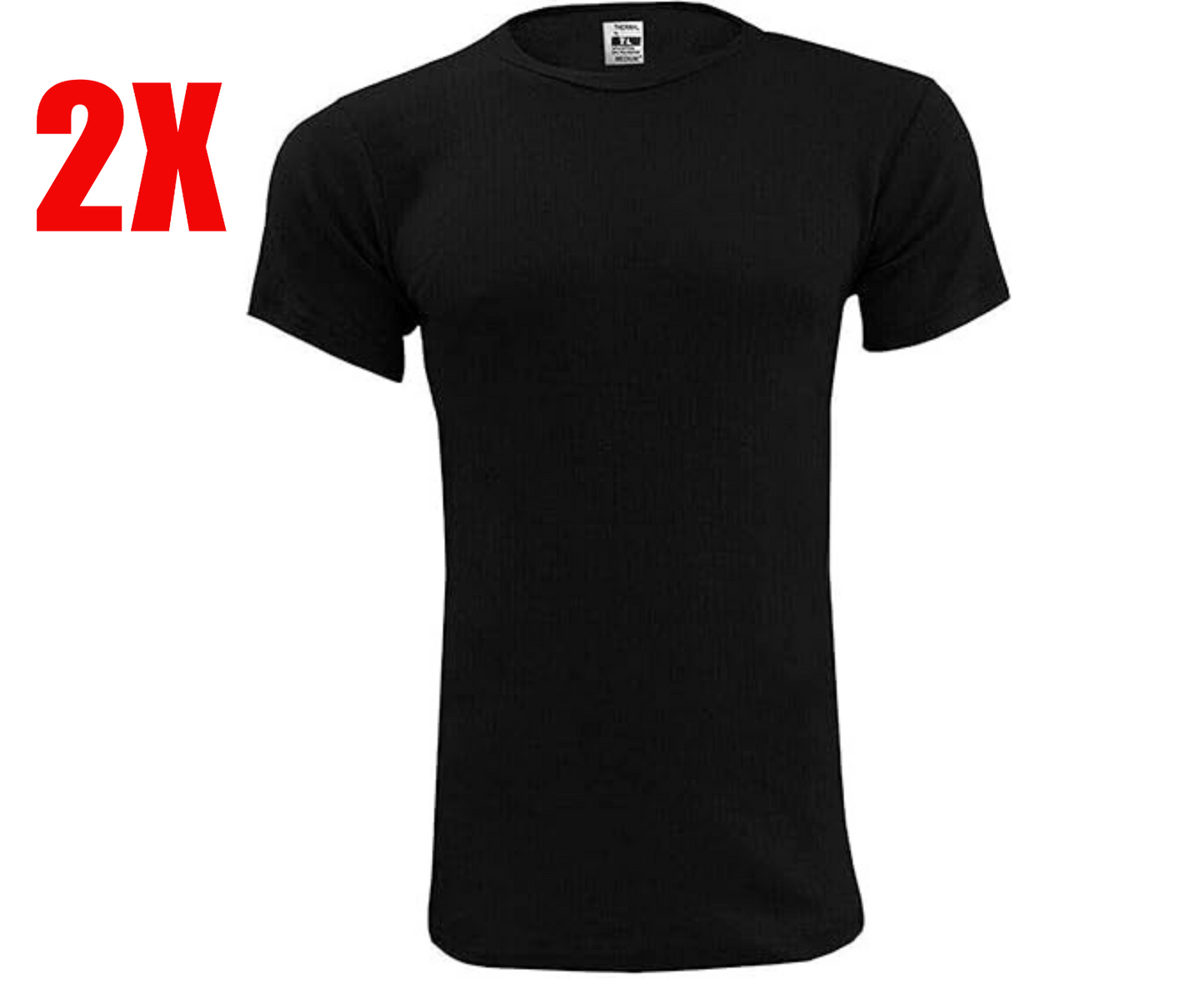 2pcs Thermal Half Sleeve T-Shirt Vest Winter Underwear Warm Plain Top Base Layer
