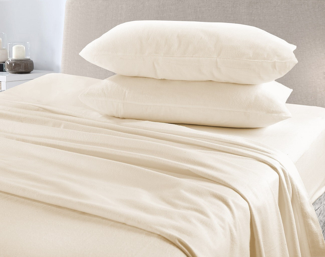 Flannelette 100% Brushed Cotton  Duvet Quilt Cover Bed Set Double King Single