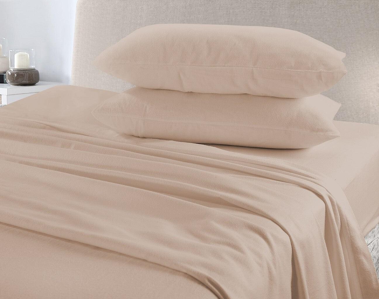 Flannelette 100% Brushed Cotton  Duvet Quilt Cover Bed Set Double King Single
