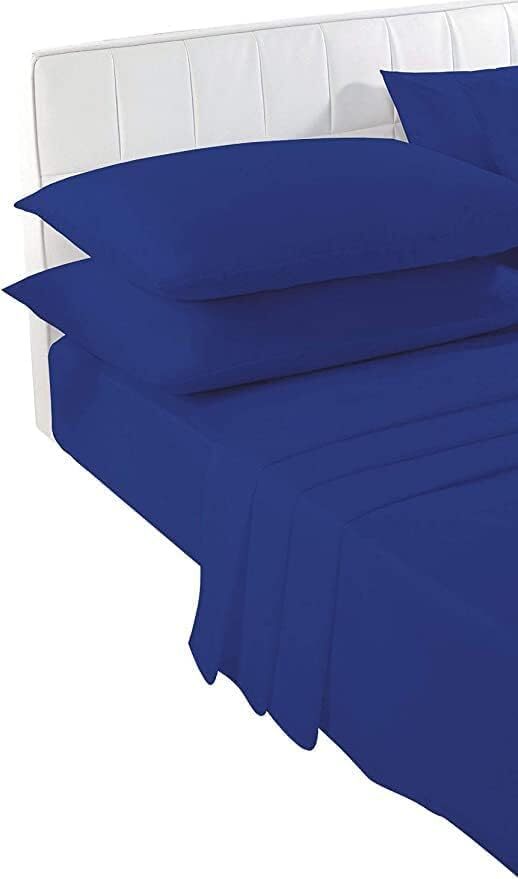 Pair of Plain Dyed 100% PolyCotton Pillow Cases Soft Touch Cosy Pillow Cases