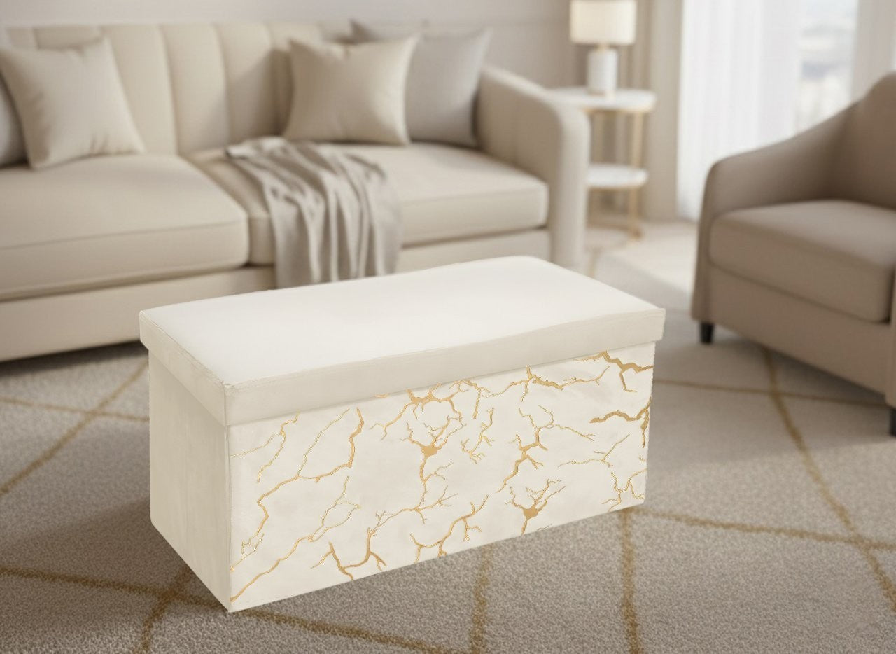 Ottoman Storage Box Blanket Box Pouffe Seat Footstool Toy Chest Folding Bench