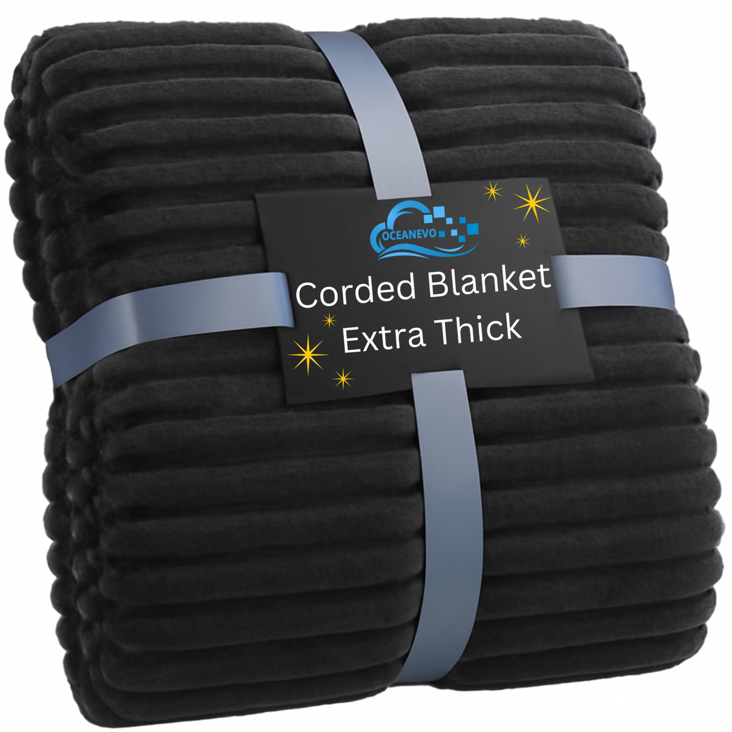 Ribbed Throws Fleece Blanket Chunky Cord Faux Fur Large Size Sofa Bed Corded