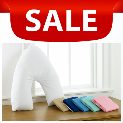 V Shaped Pillow and Case Cover Orthopedic V-Neck Nursing Pregnancy Baby Support