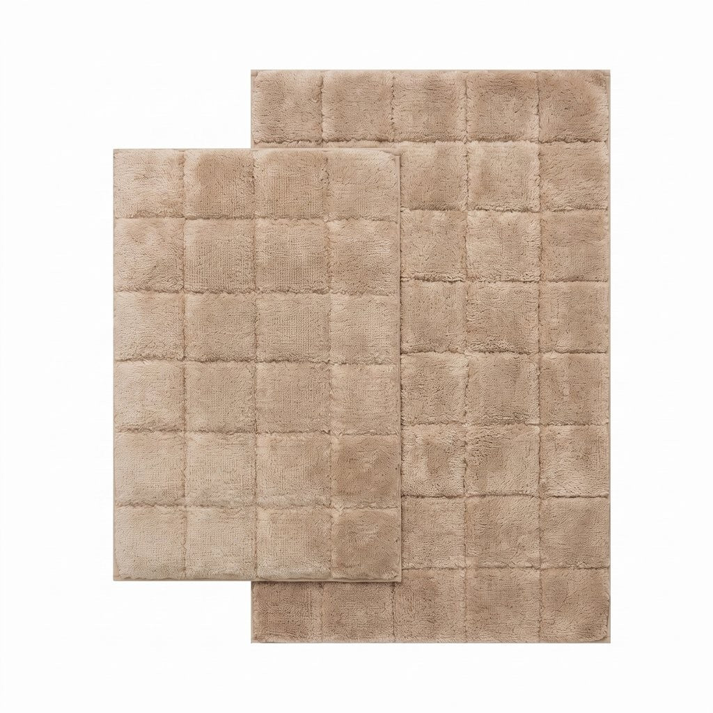 MaxWell ribbed bath mat set in grey