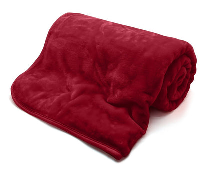 Plain Mink Throws Faux Fur Sofa Bed Warm Cuddle Blanket & Cushion Cover Beddings